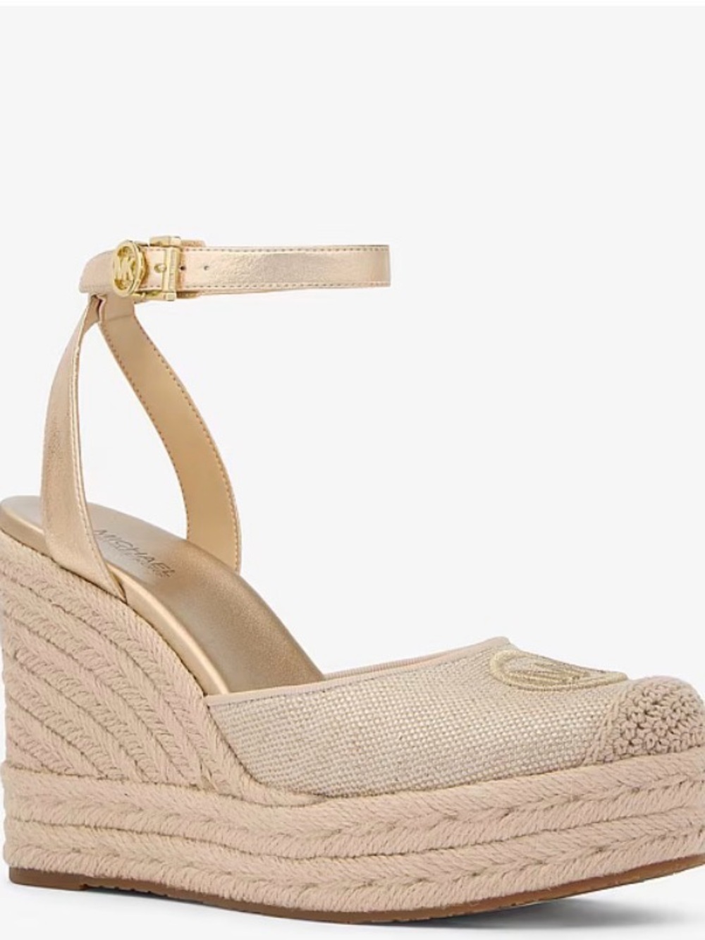 Michael Kors Blush Espadrille Wedge with Ankle Strap